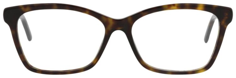 Balenciaga Square Frame Acetate Optical Frames Havana Transparent