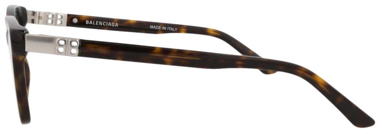 Balenciaga Square Frame Acetate Optical Frames Havana Transparent