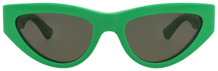 Bottega Veneta Cat Eye Frame Acetate Sunglasses Green