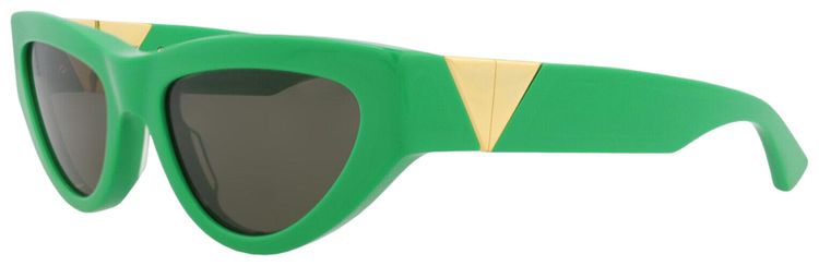 Bottega Veneta Cat Eye Frame Acetate Sunglasses Green