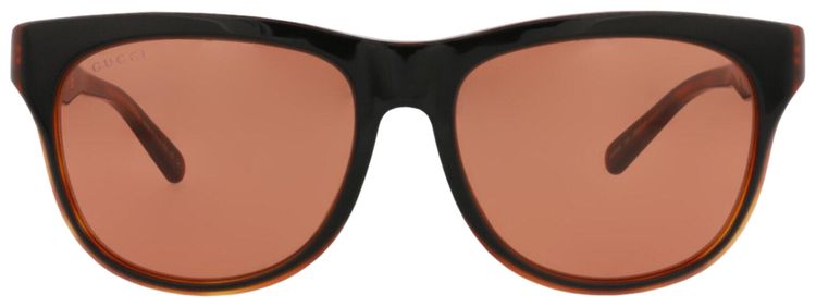 Gucci Square Frame Acetate Sunglasses Black Orange