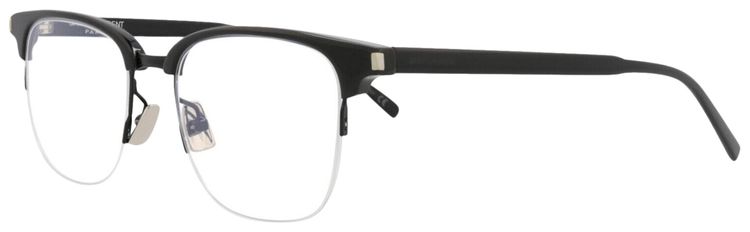 Saint Laurent Square Frame Acetate Optical Frames Black Transparent