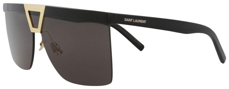 Saint Laurent Shield Frame Acetate Sunglasses Black