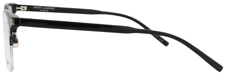 Saint Laurent Square Frame Acetate Optical Frames Black Transparent