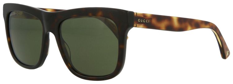 Gucci Square Frame Acetate Sunglasses Havana Green