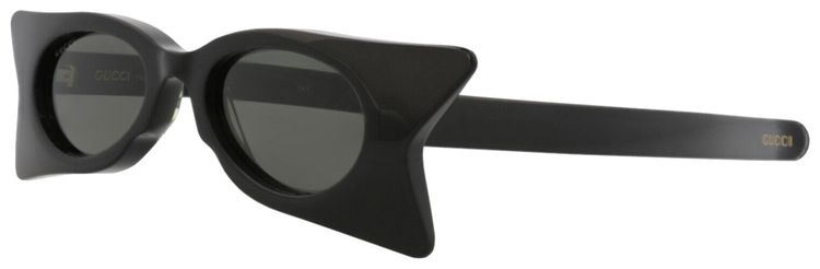 Gucci Cat Eye Frame Recycled Acetate Sunglasses Black Grey