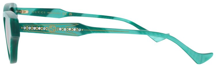 Gucci Cat Eye Frame Recycled Acetate Sunglasses Green Violet