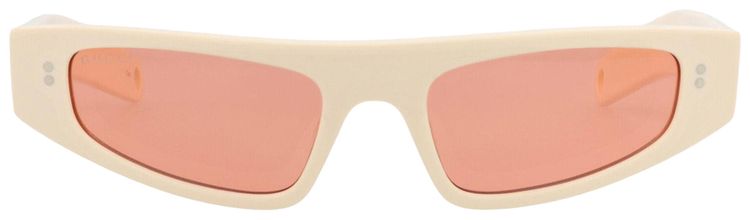 Gucci Cat Eye Frame Recycled Acetate Sunglasses Ivory Red