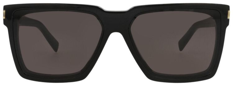 Saint Laurent Square Frame Recycled Acetate Sunglasses Black Grey