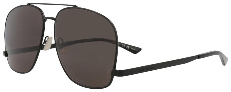Saint Laurent Aviator Frame Metal Sunglasses Black