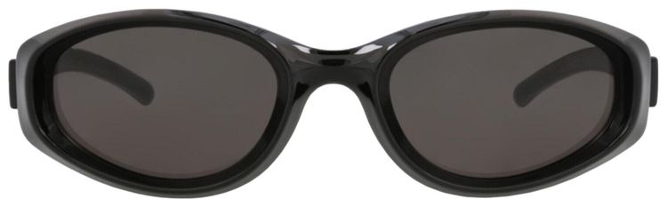 Bottega Veneta Round Frame Injection Sunglasses Black Grey