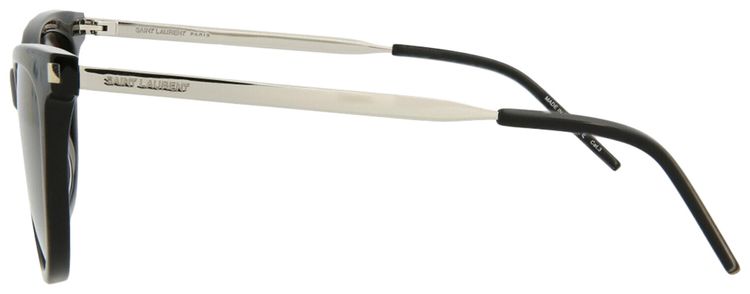 Saint Laurent Cat Eye Frame Acetate Sunglasses Black Silver