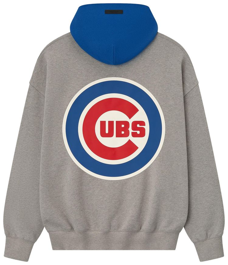 Fear of God Essentials Cubs Sport Hoodie Concrete HeatherBlue