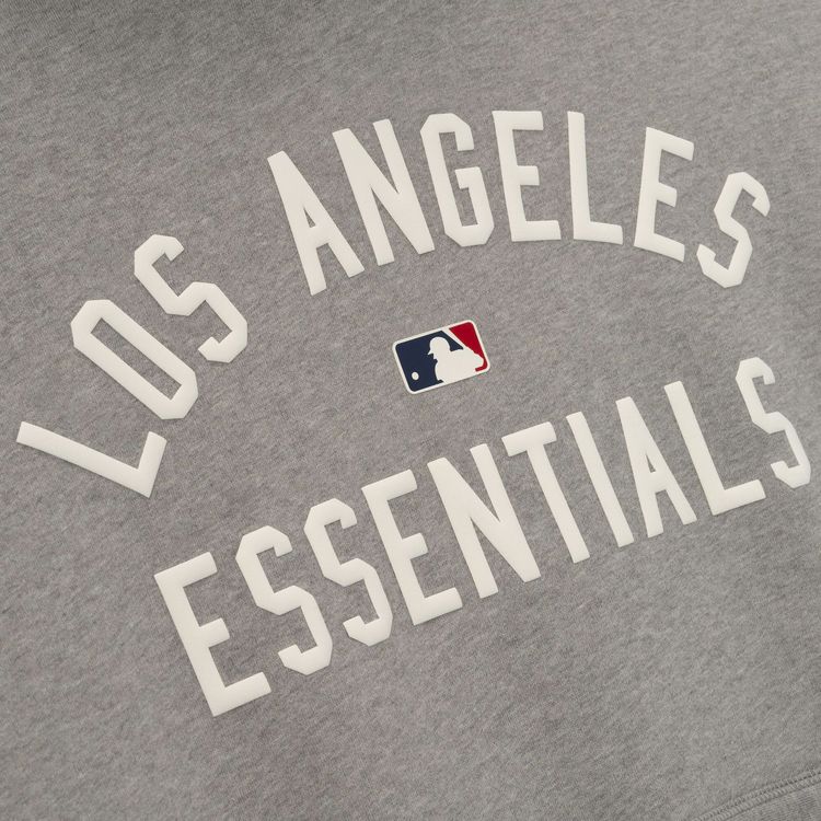 Fear of God Essentials Dodgers Sport Hoodie Concrete HeatherBlue Sapphire