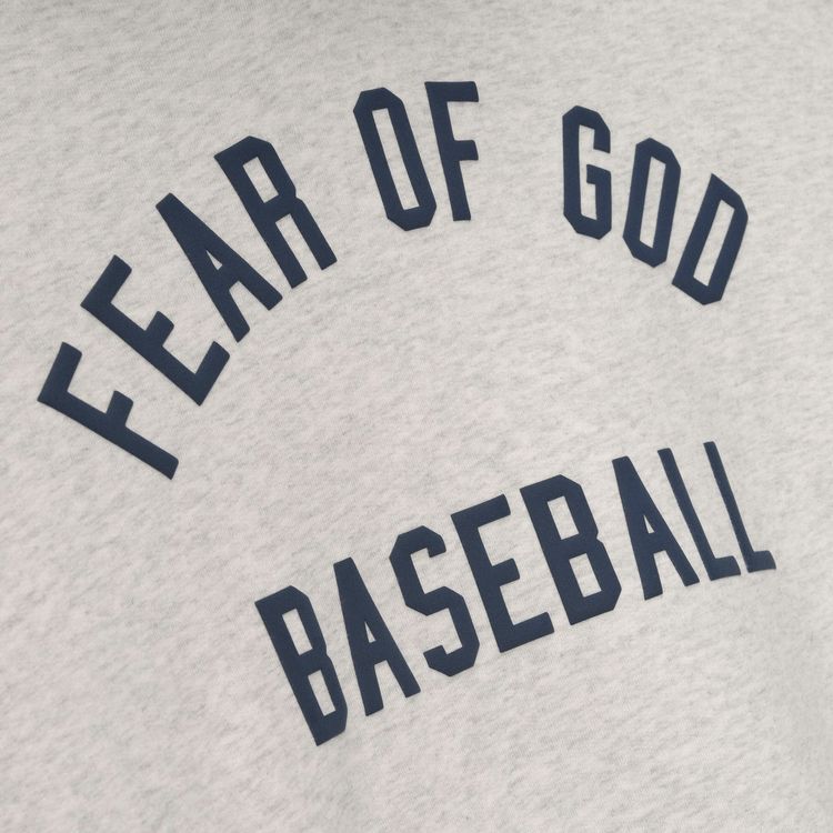 Fear of God Essentials MLB Sport Hoodie Oatmeal HeatherMidnight Navy