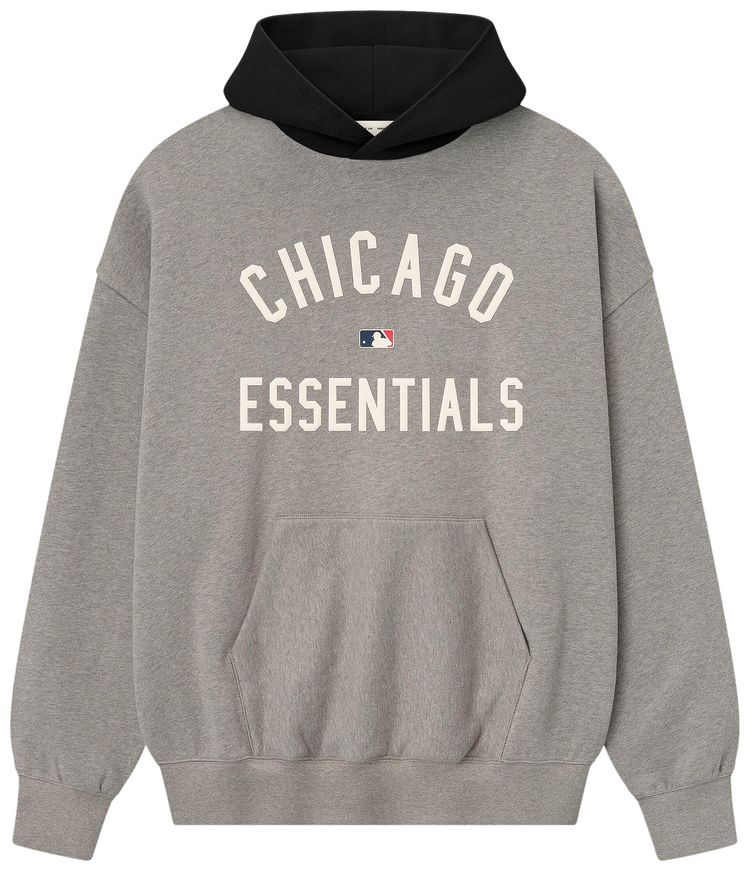 Fear of God Essentials White Sox Sport Hoodie Concrete HeatherBlack