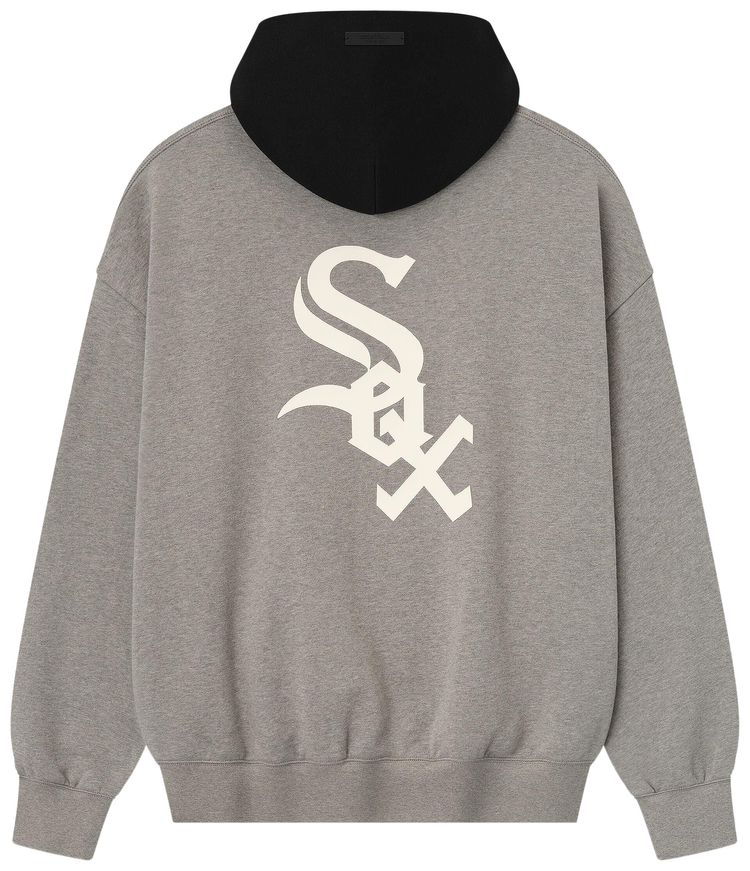 Fear of God Essentials White Sox Sport Hoodie Concrete HeatherBlack