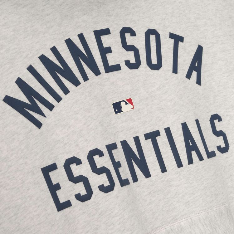 Fear of God Essentials Twins Sport Hoodie Oatmeal HeatherMidnight Navy