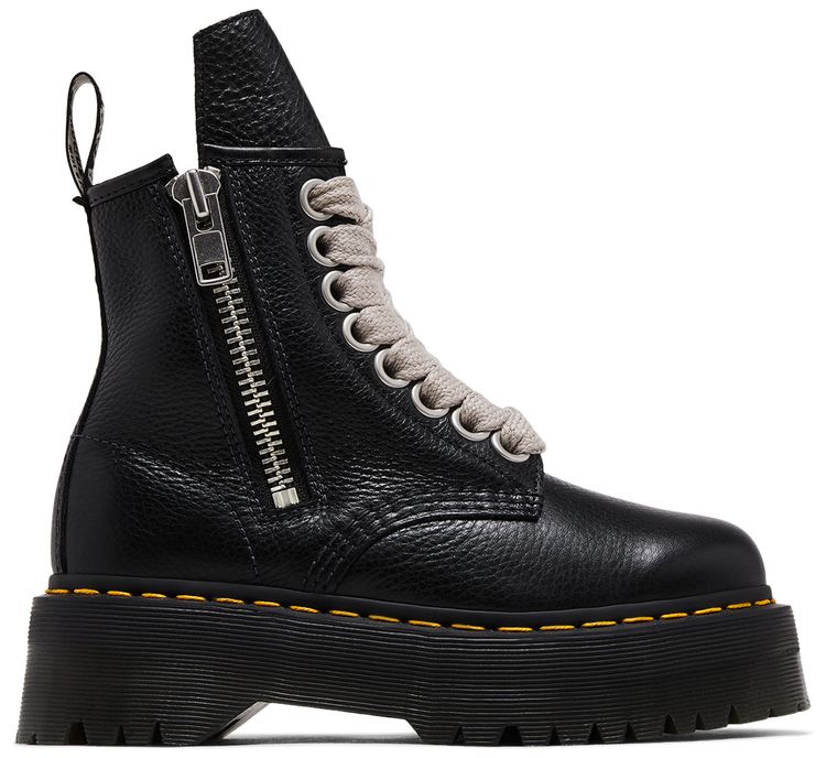 Dr Martens x Rick Owens Wmns Strobe 1460 Quad Sole Jumbo Lace Boot Black