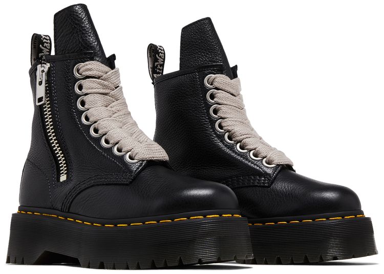 Dr Martens x Rick Owens Wmns Strobe 1460 Quad Sole Jumbo Lace Boot Black