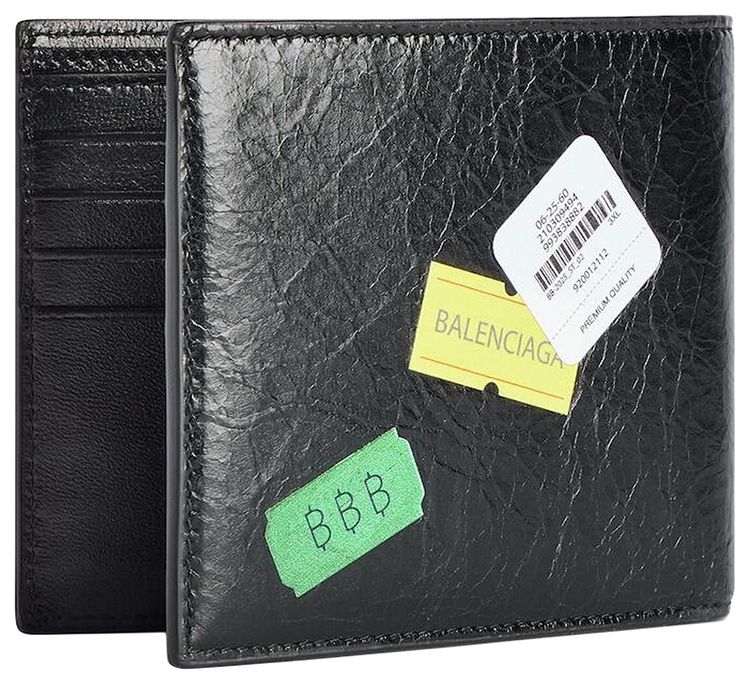 Balenciaga Cash Square Folded Wallet BlackMulticolor
