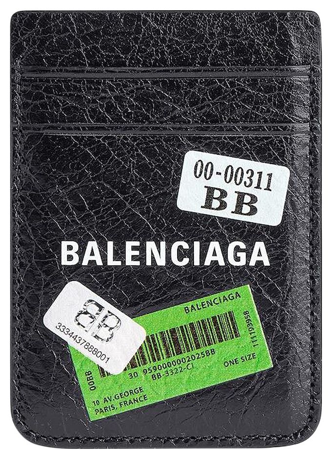 Balenciaga Cash Magnet Card Holder BlackMulticolor