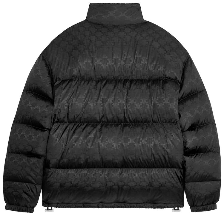 CELINE Puffer Jacket In Monogram Jacquard Nylon Black