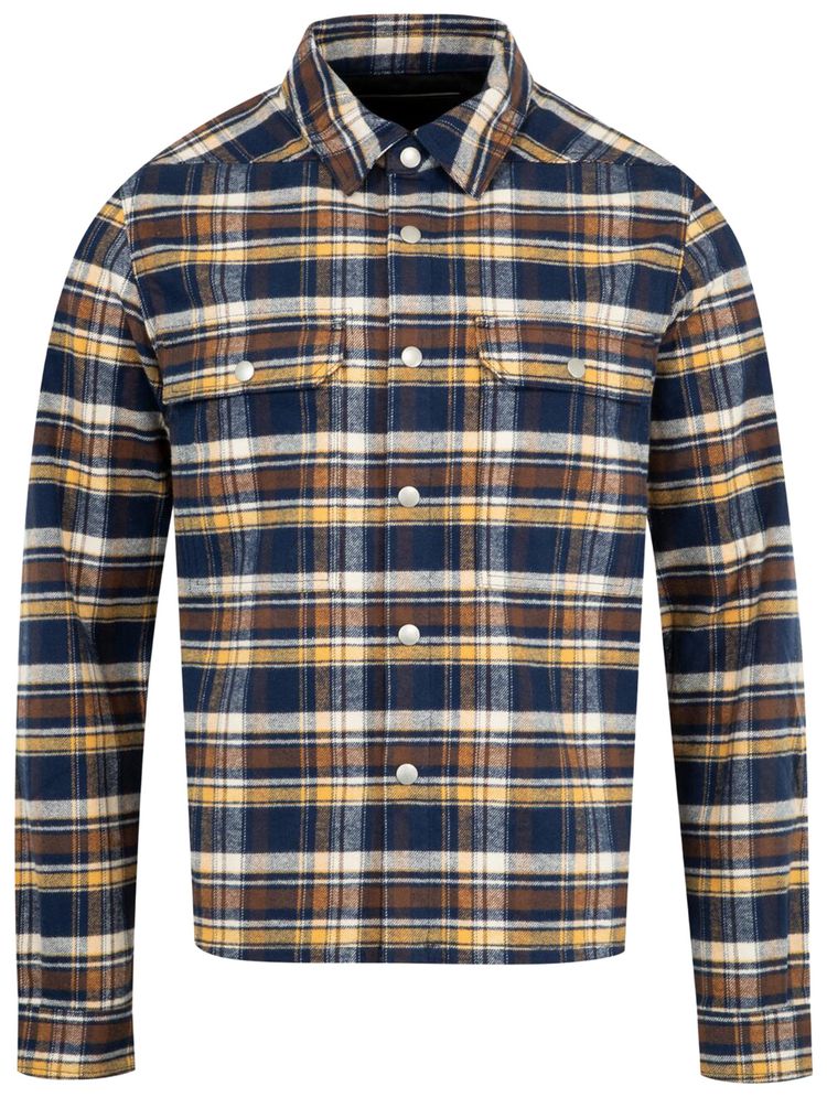 Rick Owens DRKSHDW Cropped Outershirt Gaslone Plaid