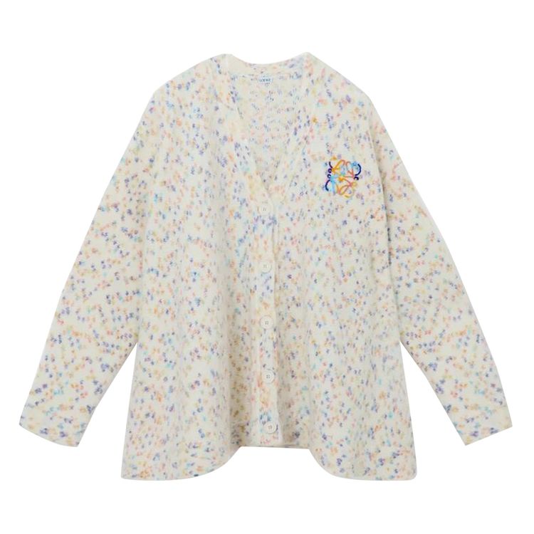 Loewe Trapeze Cardigan WhiteMulticolor