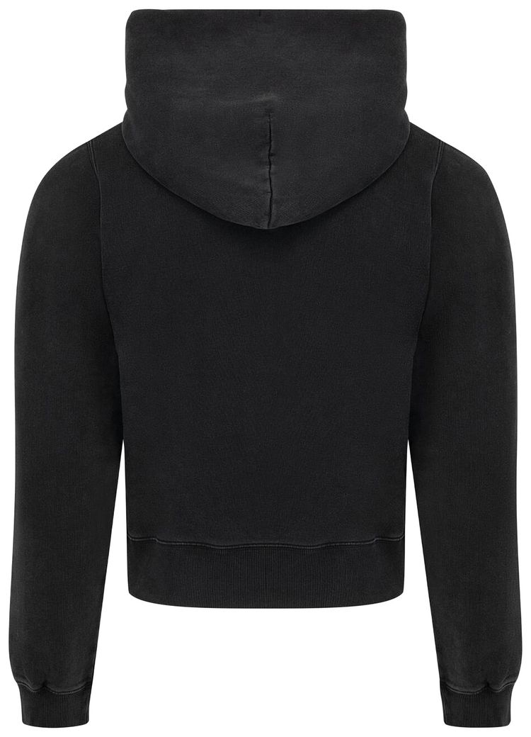 Martine Rose Shrunken Hoodie Black Washed
