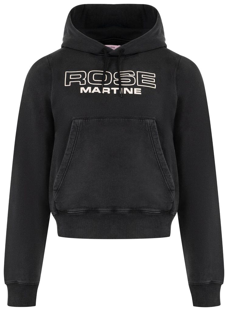 Martine Rose Shrunken Hoodie Black Washed