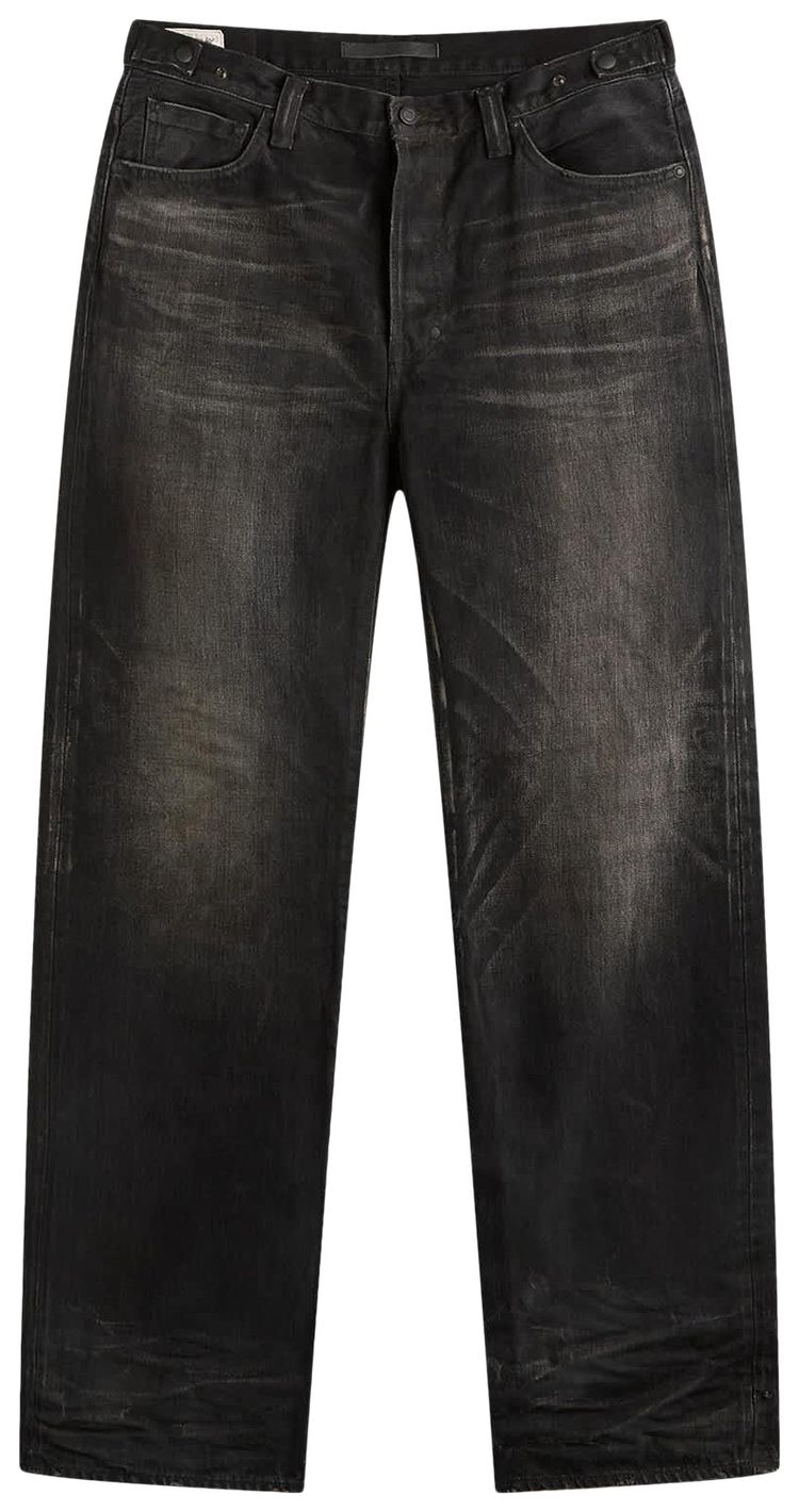 Mastercraft Union Showa Relaxed Sureto Jeans Black