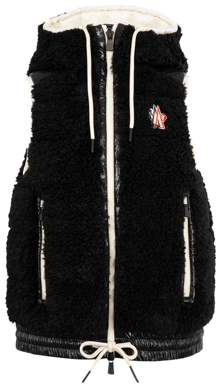 Moncler Grenoble Teddy Fleece Vest Black