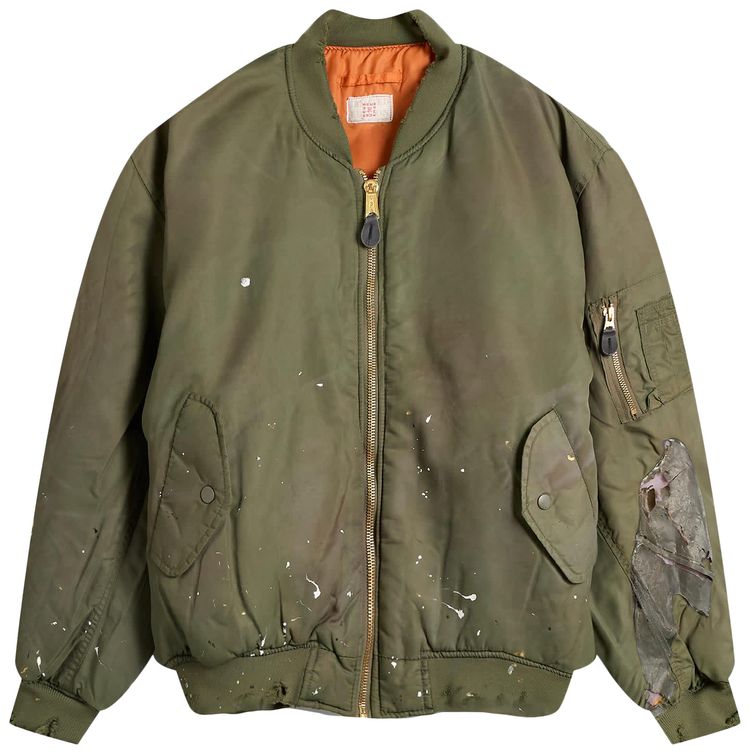 Mastercraft Union Kaiga Washed Nylon Bomber Green