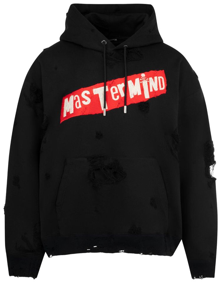 Mastermind Distressed Hoodie Black