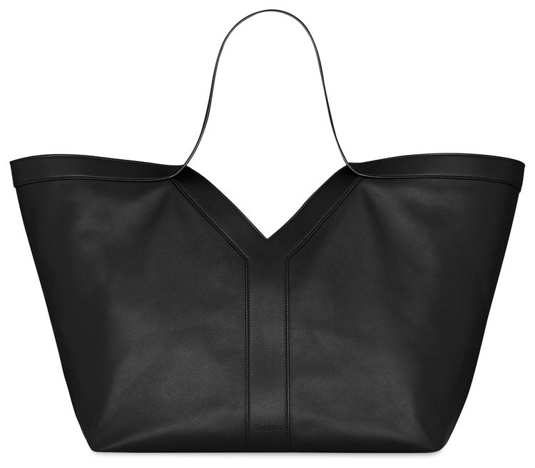 Saint Laurent Y Tote In Leather Nero