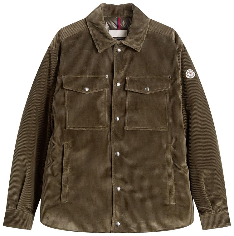 Moncler Ambroisie Corduroy Shirt Jacket Brown