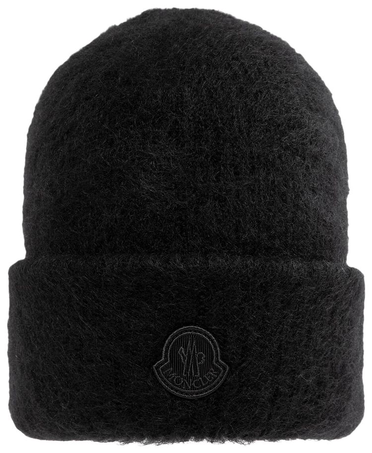 Moncler Mohair Wool Beanie Black