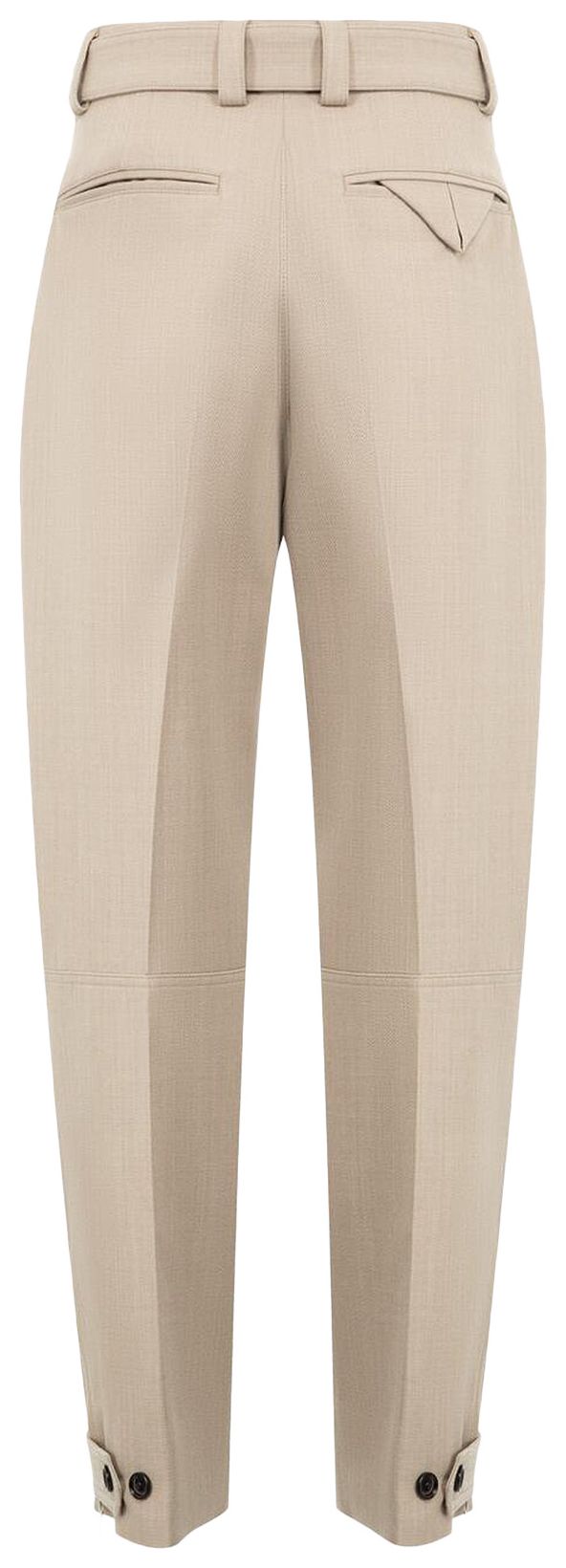 Bottega Veneta Belted Trousers Beige Melange