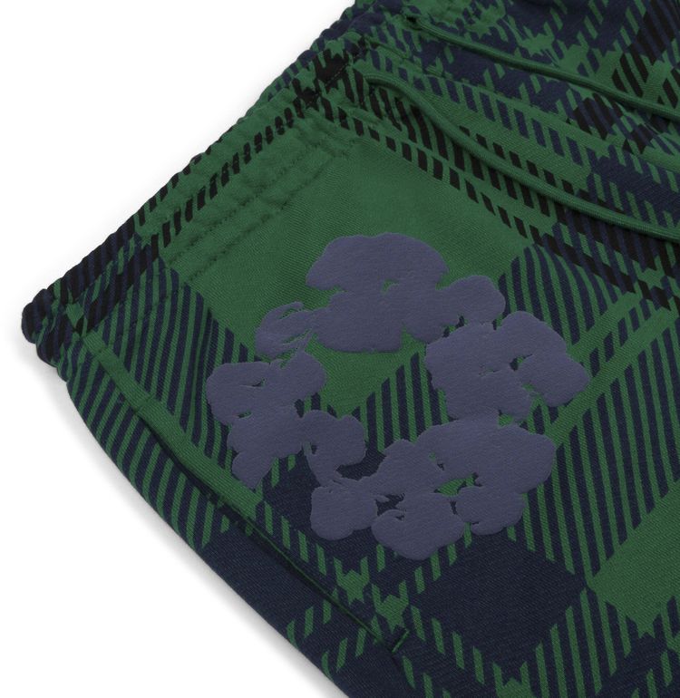 Denim Tears Plaid Cotton Wreath Sweatpants Green