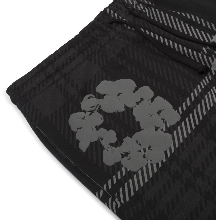 Denim Tears Plaid Cotton Wreath Sweatpants Black