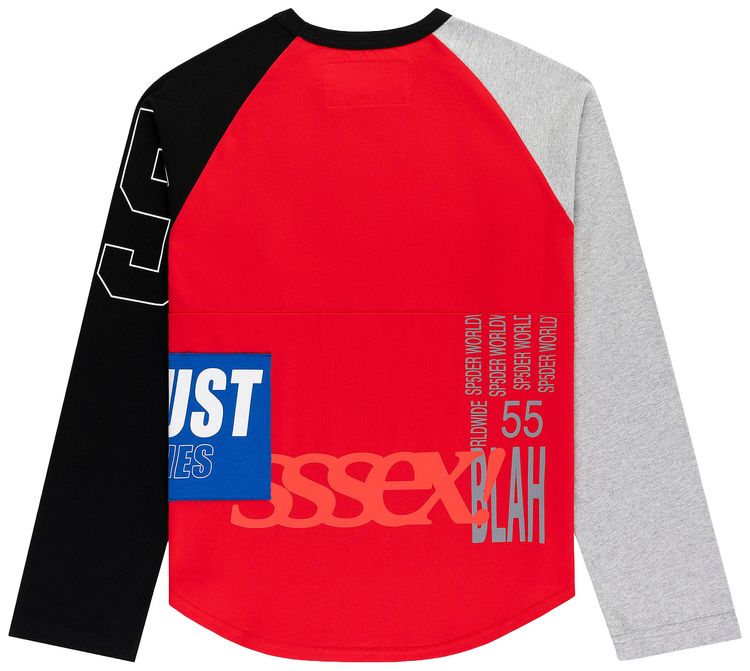 Sp5der Rally Raglan Long Sleeve Red