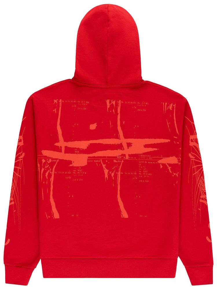 Sp5der X Ray Hoodie Red