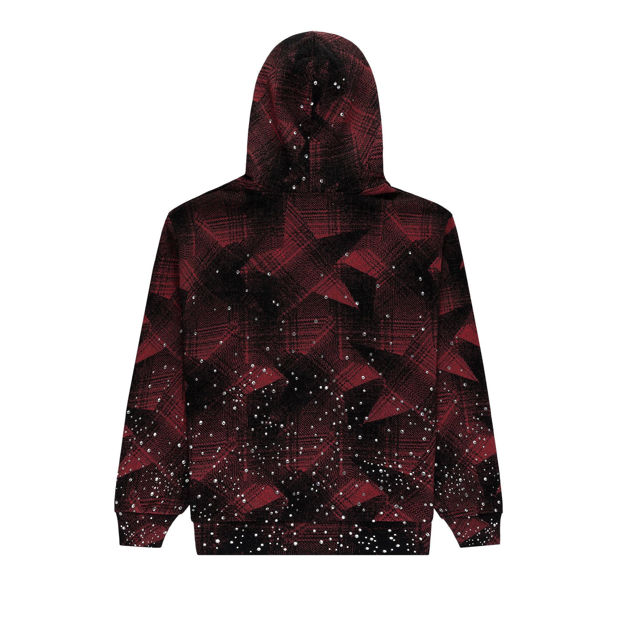 Buy Sp5der Star Plaid Full Zip Hoodie 'Black' - ST021FW25BLK | GOAT