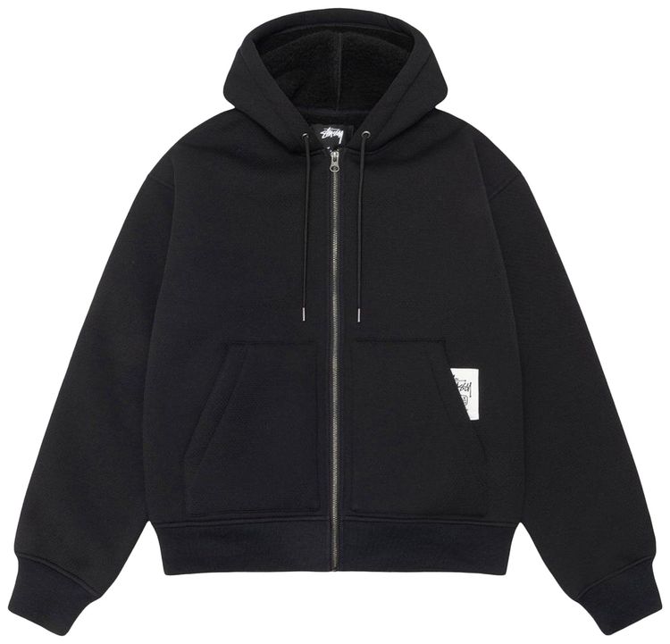 Stussy Bonded Sherpa Hoodie Black