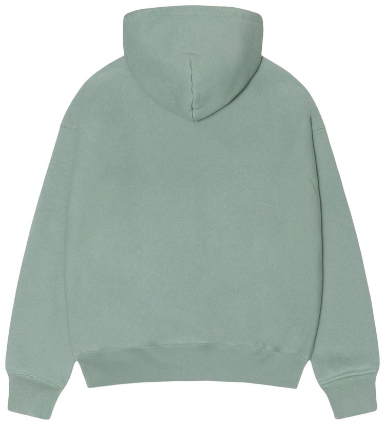Stussy Established Zip Hoodie Grey Green