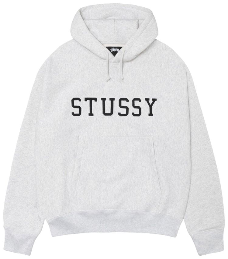 Stussy Felt Applique Hoodie Ash Heather