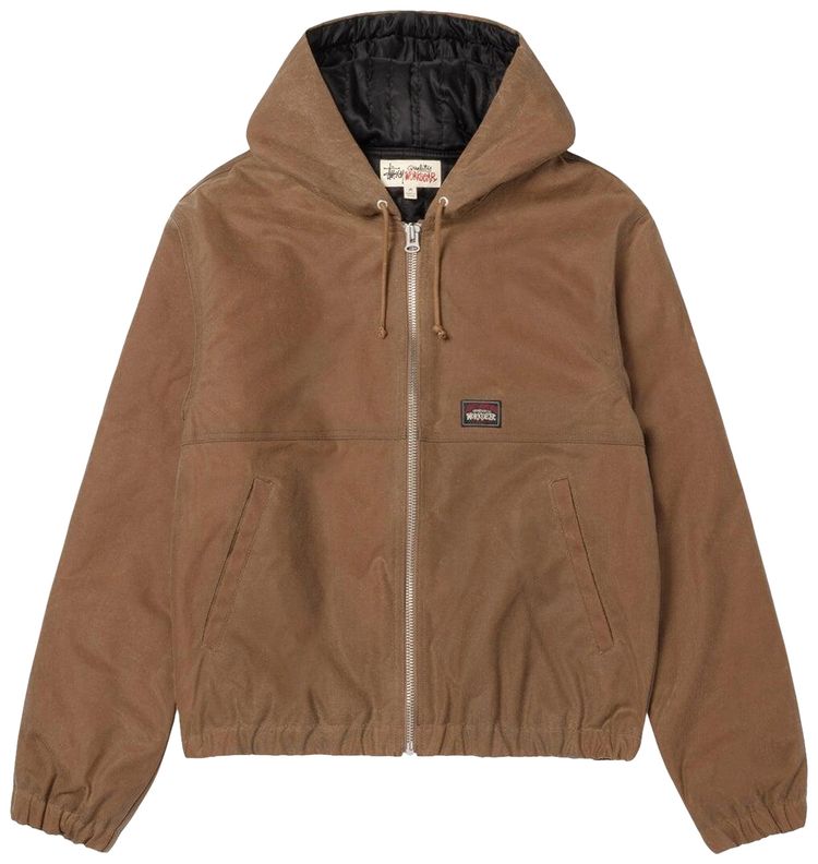 Stussy Waxed Cotton Work Jacket Khaki