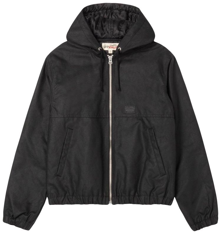 Stussy Waxed Cotton Work Jacket Black