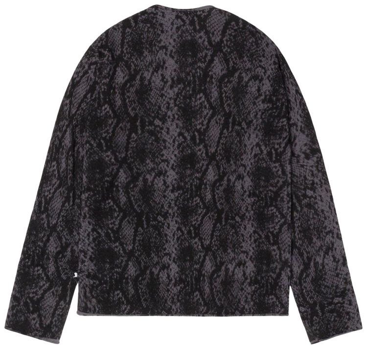 Stussy Python Knit Crew Charcoal